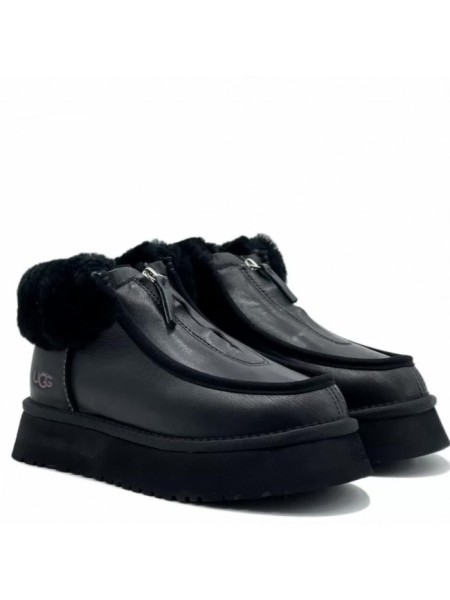Funkette Platform Leather - Black