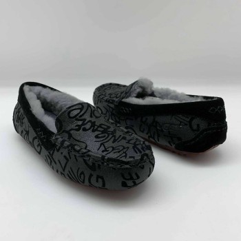 UGG Moccasins Ansley Graffiti Sparkles Black