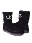 UGG Classic Ugg Rib Knit Logo White Boots 